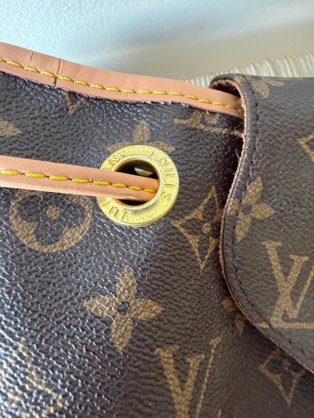 Louis Vuitton Brown Monogram Canvas Backpack with Vachetta Trim - Picture 5 of 16